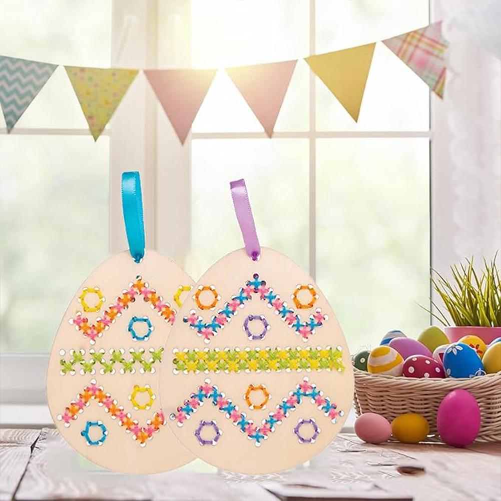 Cross Stitch Hanging Pendant Gingerbread Man 3D DIY Cross Stitch Pendant DIY Needlework Art Pendant Kit for Kids Adults