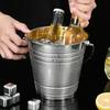 Stainless Steel Ice Bucket Portable Ice Chiller Cooler With Comfortable Handle For Champagne Beer Party Barware 1/1.5/2/2.5L
