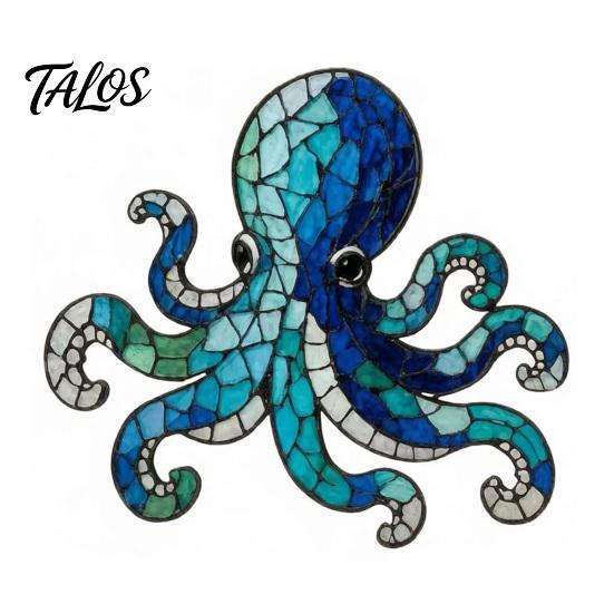 Acryl Ozean Tier Dekoration Oktopus Mosaik Set für Anfänger, DIY Meeresglas Bastelset mit Schritt-für-Schritt Hai Wal Schildkröte Bastelanleitungen,
