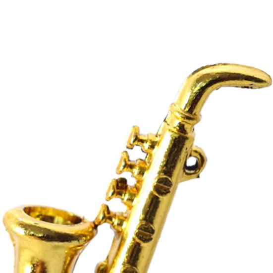 Mini Musikinstrument Simulationsszene Zubehör Kunststoff Trommel Musikröhre Saxophon Modell Spielzeug für Puppenhaus