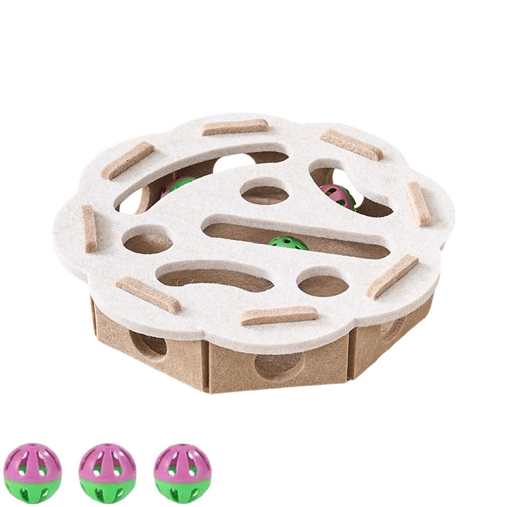 

Cat Puzzle Toy Felt Puzzle Box Cat Exercise Toy With Ball Indoor Sports Entertainment Hunting Cat Toys For Indoor Cats верблюд