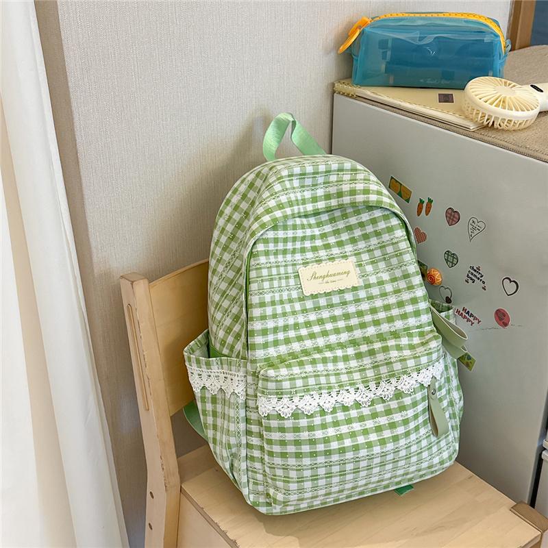 Mochila Escolar Xadrez para Estudantes Mochila Feminina