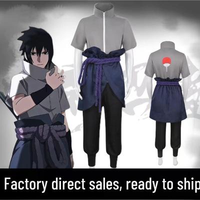 Sasuke Uchiha Anime Cosplay Kostümü - Naruto Cadılar Bayramı Kıyafeti