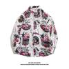 Men's Long-Sleeve Loose-Fit Shirt - Autumn/Summer Korean Style with Trendy Hong Kong Ins Print