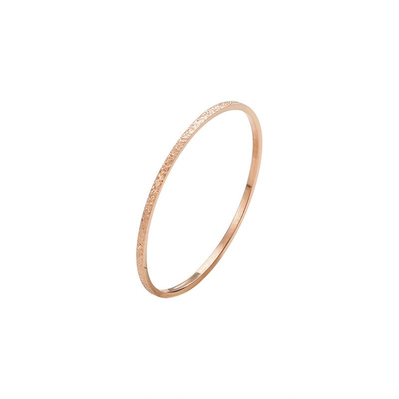 Non-Fading Ultra-Fine Titanium Steel Pinky Ring - Elegant Light Luxury Design for Women