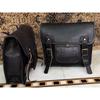 Große Motorradtasche 2 Seiten Vintage Leder Beide Satteltaschen (2 Schwarze Tasche)