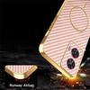 For Motorola Edge 50 Fusion 5G Phone Case Carbon Fiber Textured Electroplated TPU Back Cover