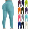 Damen Bubble Hip Lifting Übung Fitness Laufen Yogahose mit hoher Taille