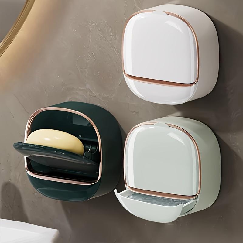 Wall-Mounted Covered Soap Holder - No Drilling, Waterproof, Easy To Clean
