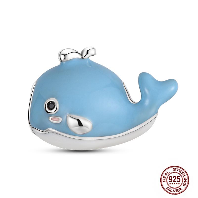 Underwater World Blue Ocean Series Sea Turtle Dolphin Charms Originalcopper Glow Cz Beads Fit Bracelet Necklace Diy Jewelry