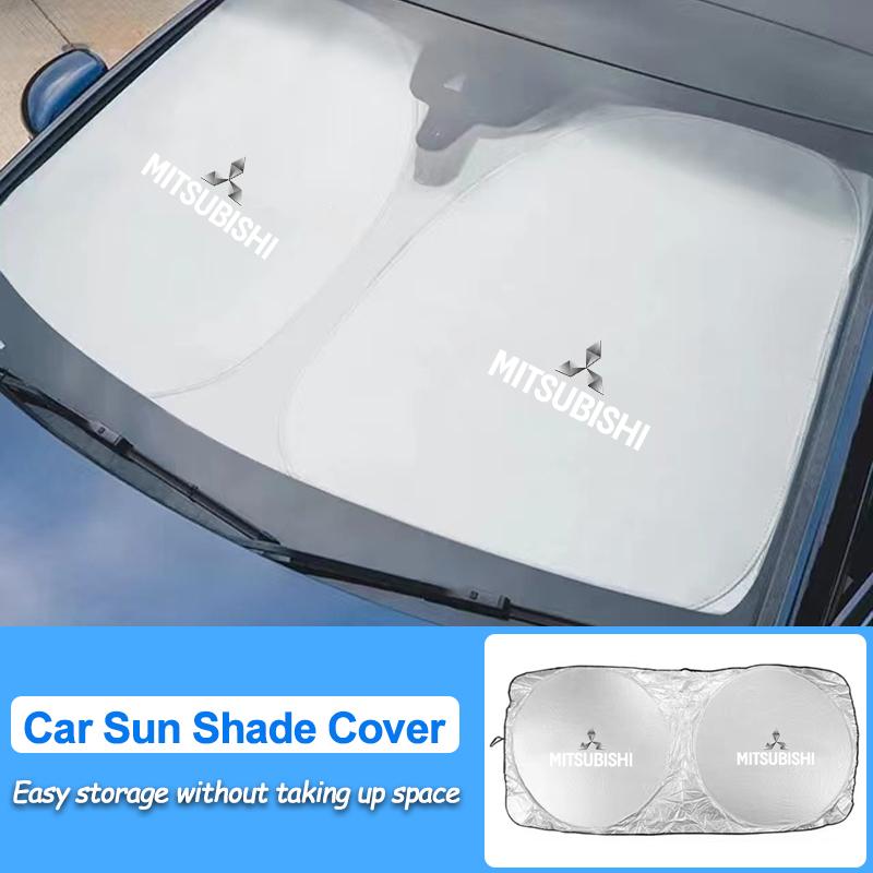 nlvc3 Car Windshield Sun Shade Cover Blocks Rays Protector Auto Interiors For Mitsubishi Eclipse Lancer Outlander Pajero ASX Delica Ex