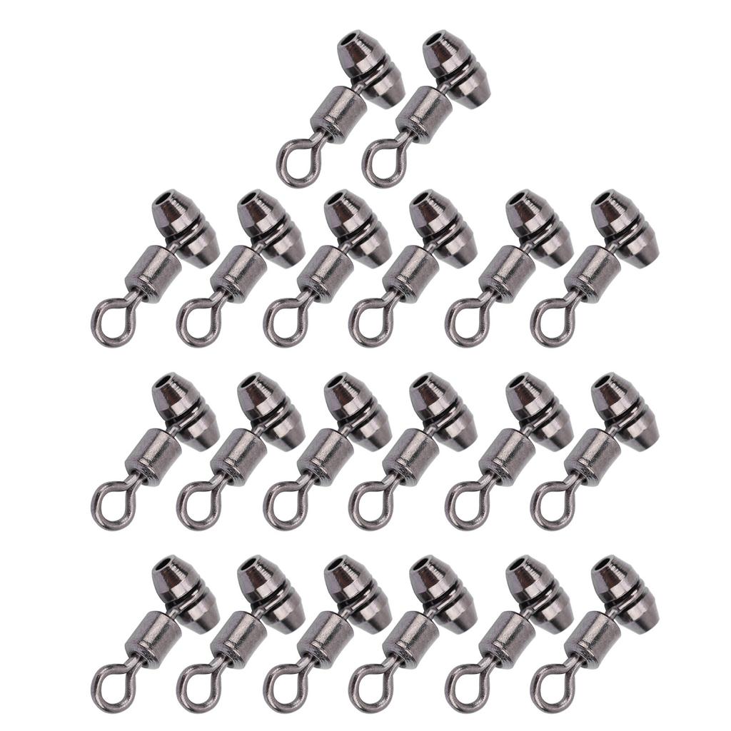 20pcs Copper Enhanced Version American Swivel Hook Gear Connector Fishing EquipmentOval Medium
