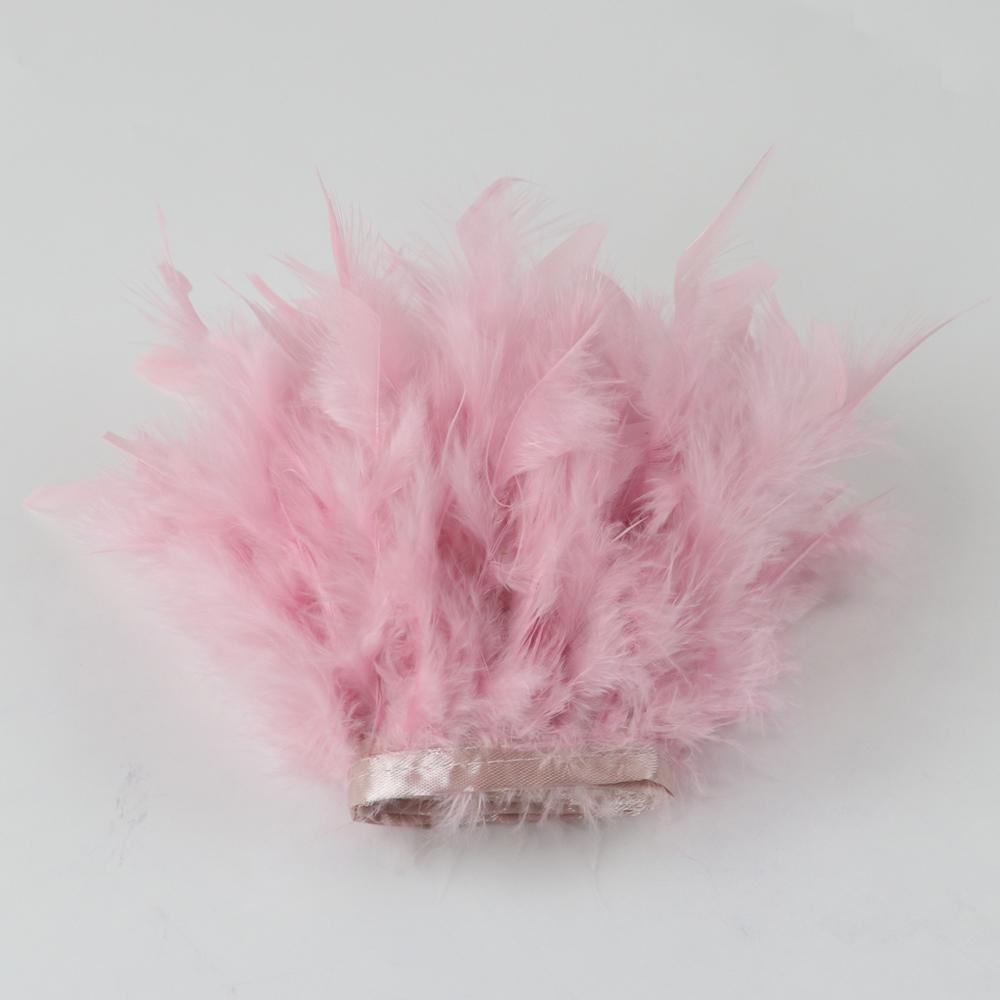 1/2/5/10 Meters Red Turkey Feather Trim Ribbon Luxury Wedding Dress Sash Decoration Bridal Bouquet Sewing Craft Diy Accessory