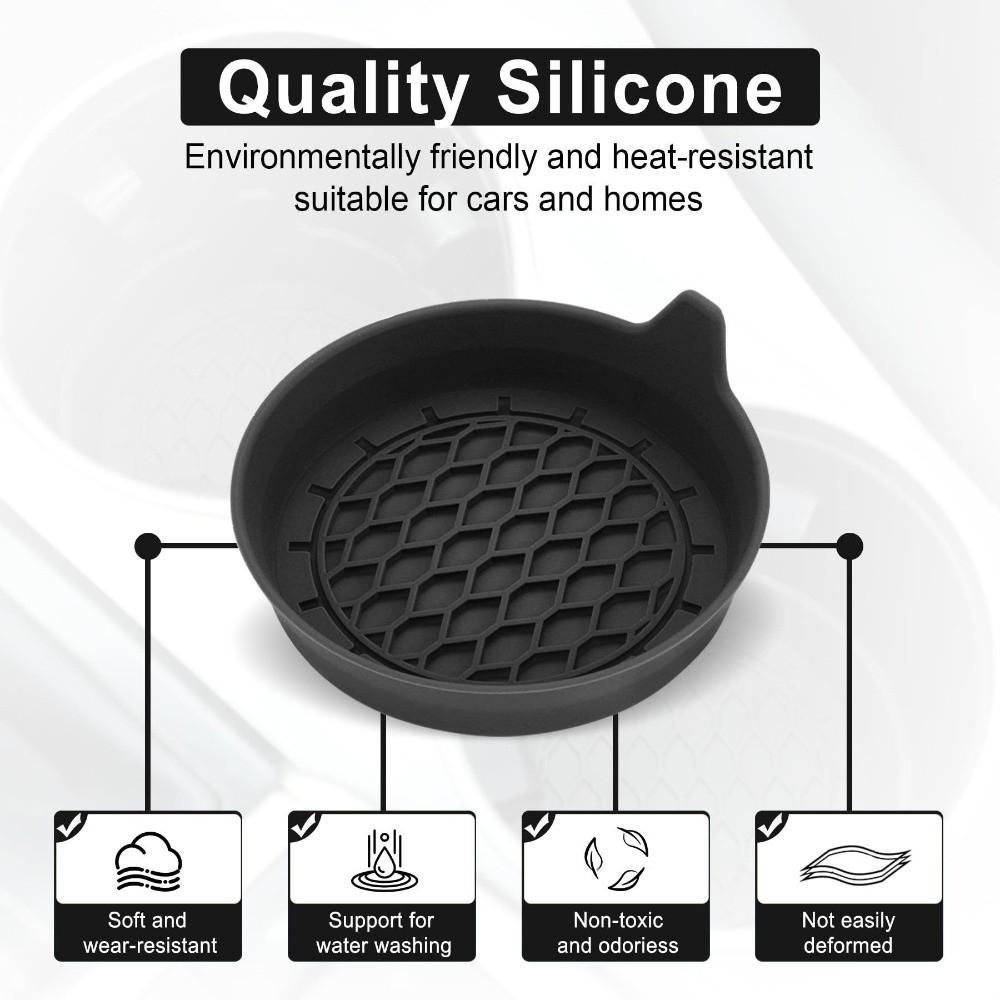 2Pcs Silicone Material Cup Holder Insert Pads Dustproof Cup Mat Car Cup Holder Coaster  Vehicles Use