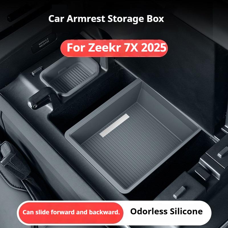 For Zeekr 7X 2025 Car Center Console Armrest Compartment Storage Box 7X Armrest Storage Organization Interior Accessories