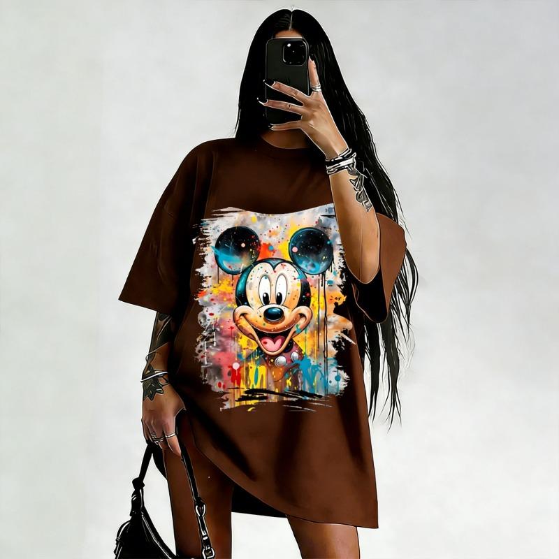Streetwear 2026 Disney Mickey Minnie Grafik T-Shirt Damen Mann Kurzarm Tee Übergroße Lässige Tops Sommer Y2k Kleidung Unisex