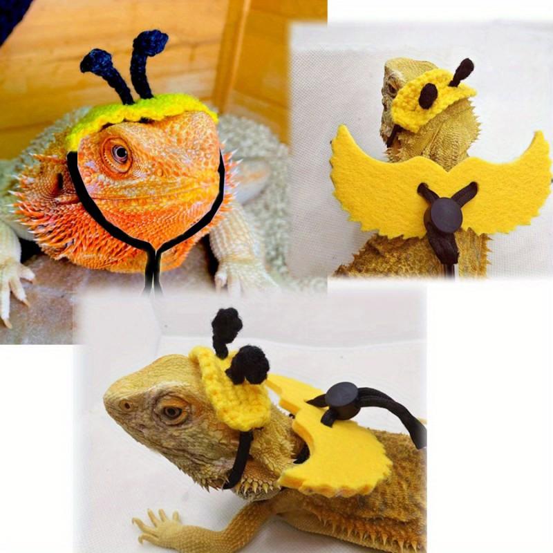 Pet Lizard Harness Leash Set Small Reptiles Hamsters Outdoor Walking Safe Adjustable Head Collar