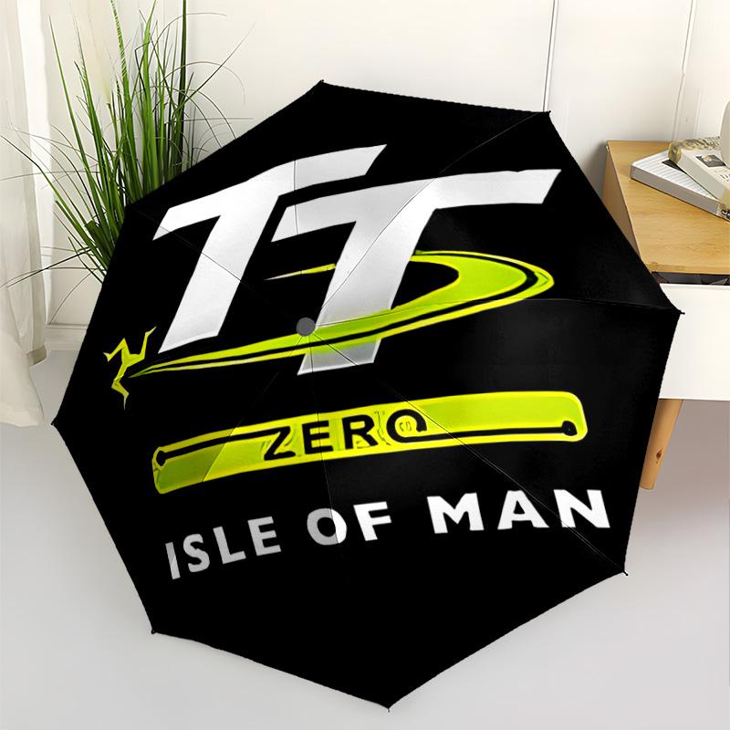 Isle of Man TT-løb Bærbar Automatisk Paraply Kompakt 8-ribbet Letvægts Robust Konstruktion til Udendørs Daglig Brug Elegant Paraply Bryllupsfest Gave
