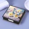 PU DIY Crystal Art Sticky Notes Holder with 160 Sheets Crystal Art Note Box for Home Office and  Supplies