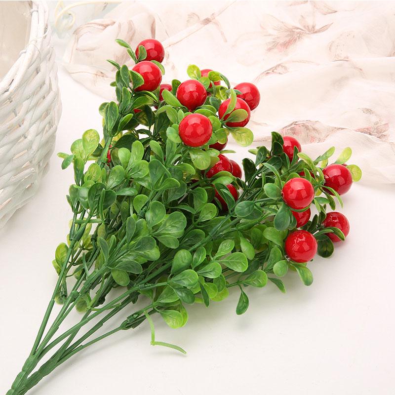 10PCS Artificial Pepper Bouquet Fake Chili Bouquet Simulation Fruits Pepper Bunch Plastic Fake Plant for Home Party
