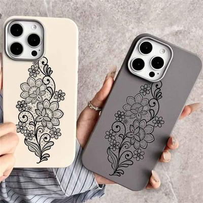 Shell Mobile Floral Klar Handyhülle Hüllen Case TPU Leder Für Samsung Iphone Xiaomi Kratzer Synonym Handyhülle