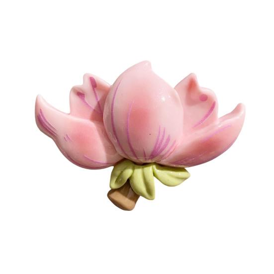 3D Cherry Blossom Refrigerator Magnet Resin Pink Flower Decorative Fridge Magnet Memo Notes Photo Holder for Home Kitchen Office