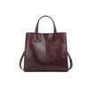 2024 Retro Cowhide Tote: Large Capacity Genuine Leather Shoulder & Messenger Bag for Autumn/Winter