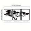 Set of 3 Black Metal Wall Art Tree of Life Design, Elegant Tree Sign for Home Décor, Perfect Housewarming Gift and Wall Hanging