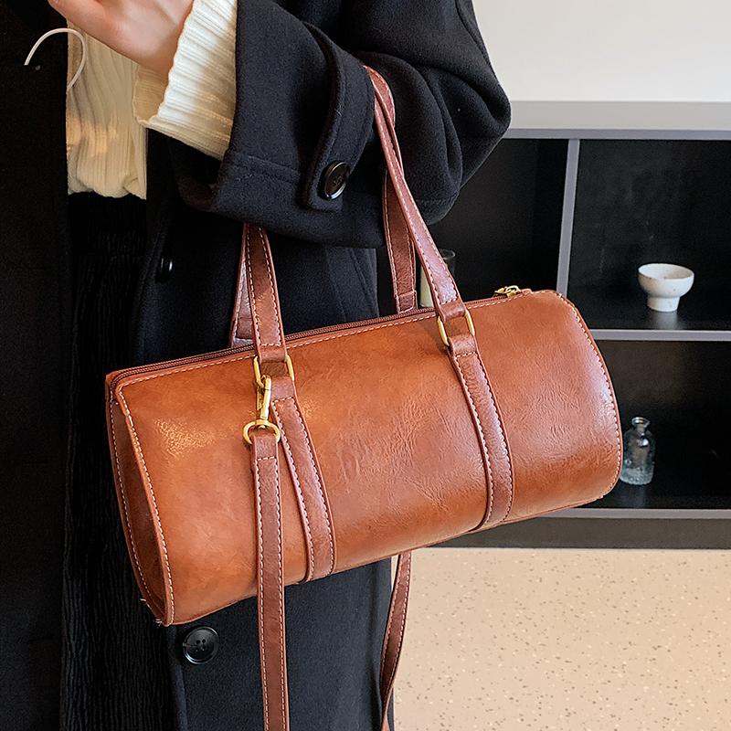 Женская ретро-сумка через плечо из искусственной кожи — фото 3