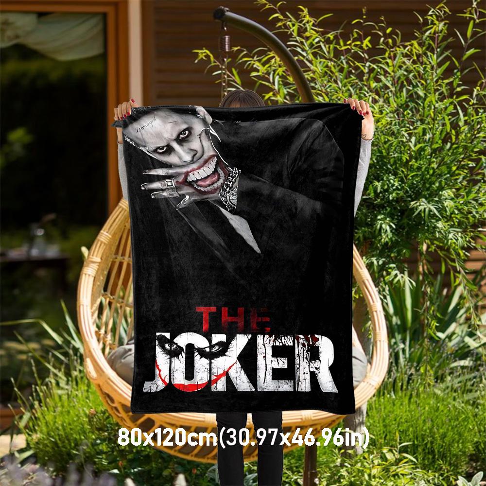 

1PC The Joker Outdoor Flannel Blanket Soft Plush Decor for Picnics, camping,Bedroom, Playroom, Office1154A 80x120cm(31x47inch)