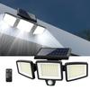 Outdoor Waterproof Solar Light with Motion Sensor 3-Head 200+ LEDs Security Light for Porches Garages Yard Entrances