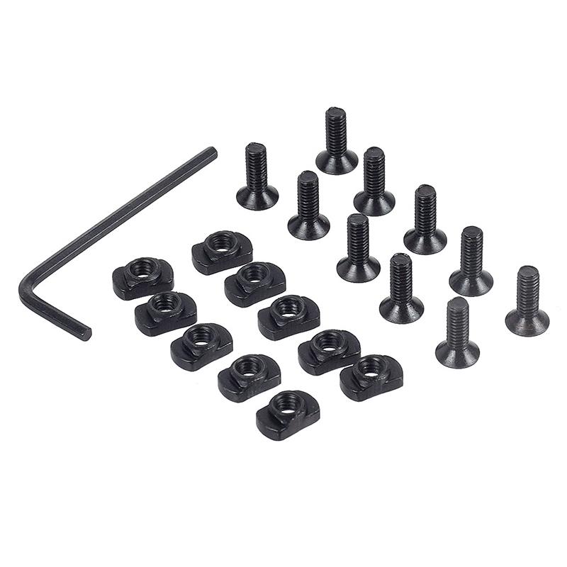 10Pcs M4X10/12Mm M-Lok Screw And Nut Rails T-Nut Screw Replacement Set For Mlok Handguard Rail Sections Hunting Accessories
