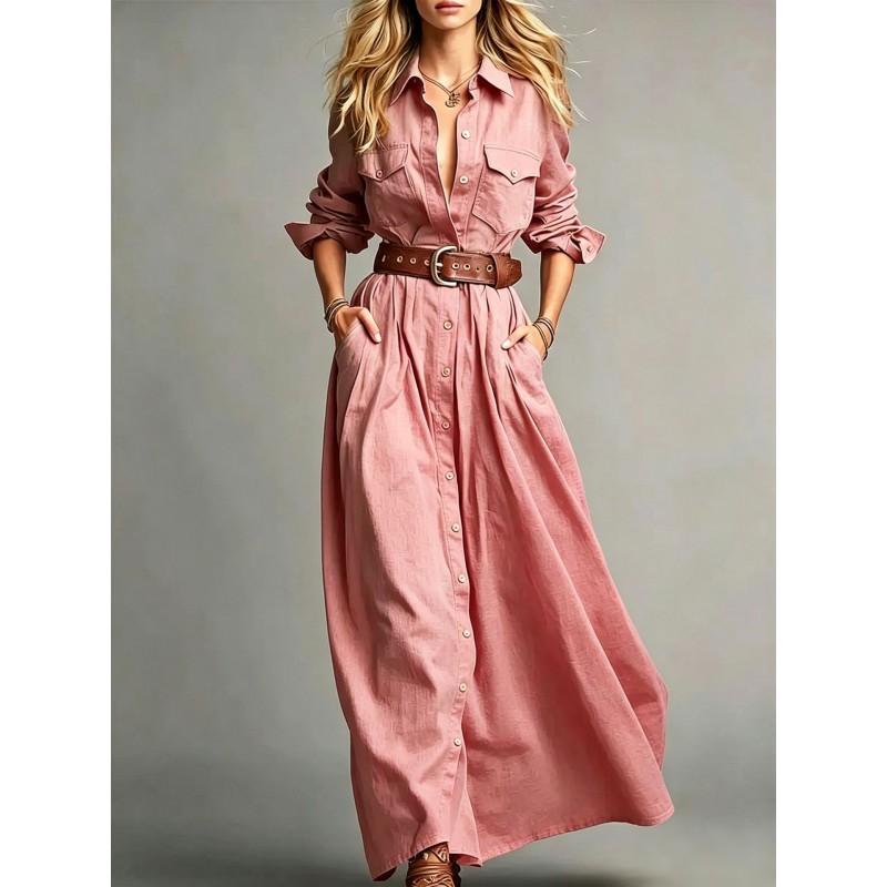 2026 Womens Solid Color Elegant Long