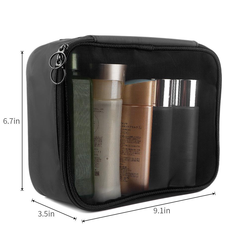 Borsa Quadrata Portatile in Rete per Rossetto e Articoli da Toeletta da Donna - Borsa di Grande Capacità
