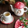 Cute Red Mushroom Ceramic Tableware Afternoon Tea Coffee Cup Tea Set Creative Cartoon Dessert Plates Home Exquisite Salad Bowls