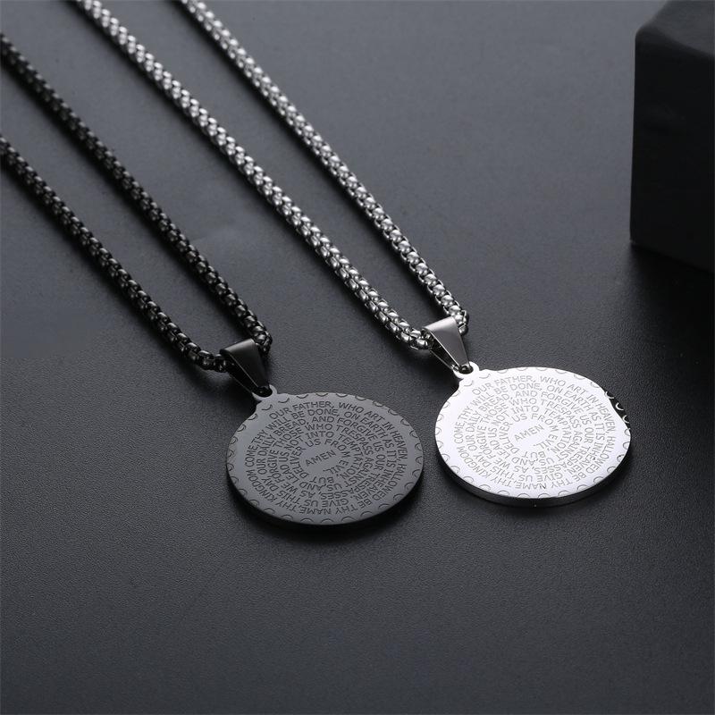 European and American Style Men's Praying Hands Medal Necklace E-commerce Jewelry
