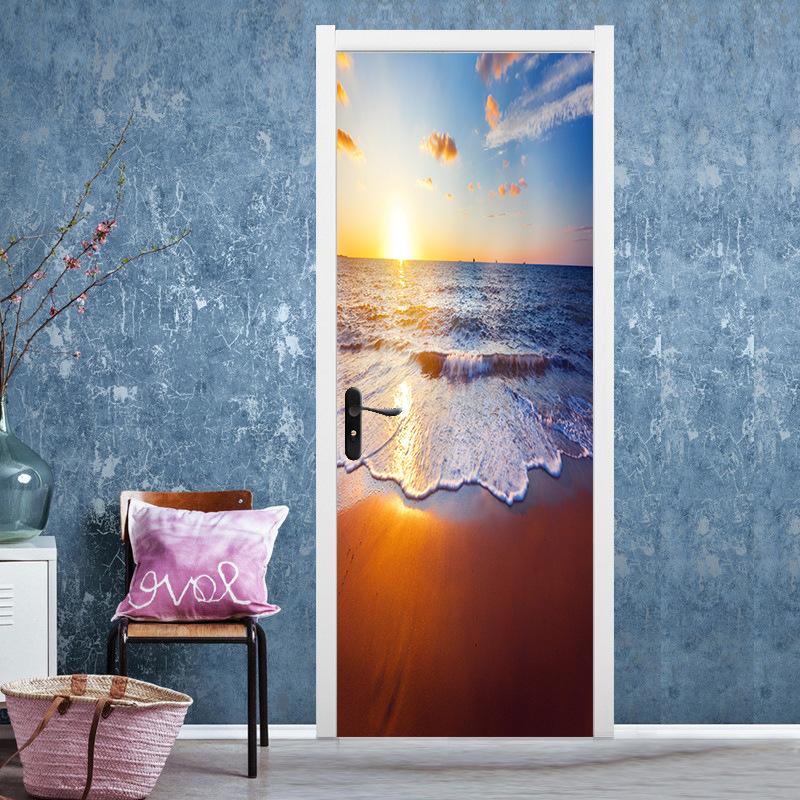 Spray Pattern DIY Door Wall Stickers Home Decor Living Room Children Room Porch Removable Waterproof Self-adhesive Wall Paster