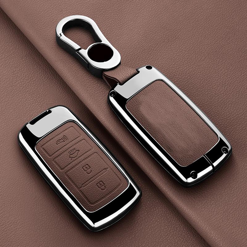 Zinc Alloy Leather Car Key Key Case For Kia Cadenza K7 K-04 Series K9 Sorento K900 Key Fob Car Key Case Car Accessories