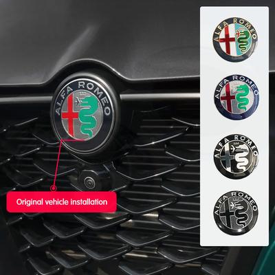 Pro 147 159 74mm Auto Přední Mřížka Znak Giulietta GT Kryty Cent Nová černá/Zlatá/Černá Stříbrná/Černá Bílá/Zelená