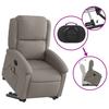 Massage Recliner with Rising Function Taupe Fabric