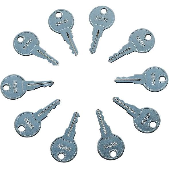 20 Pcs CH751 751 751CH Key For RV Campers, Cabinets, Push Locks Door Hatch Locks Carts T-Handles Pickup Shells Tool Boxes Trash Laundry Chutes
