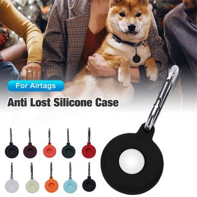 For  AirTag Case Silicone Protective Sleeve Cover Keychain AirTags-Tracker