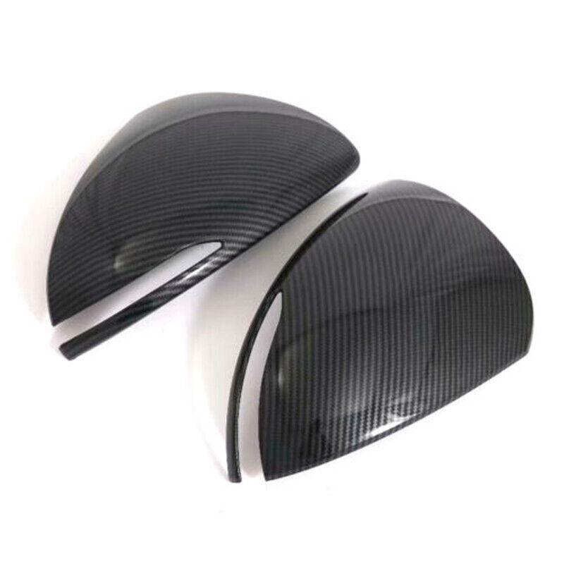 For Hyundai Sonata DN8    Rearview Side Mirror Cover Wing Cap Exterior Door Rear View Case Trim Carbon Fiber Look