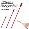 3 st/set Mjukt Mini Silikonspatelset Värmetåligt Mini Syltspatel Köksredskap