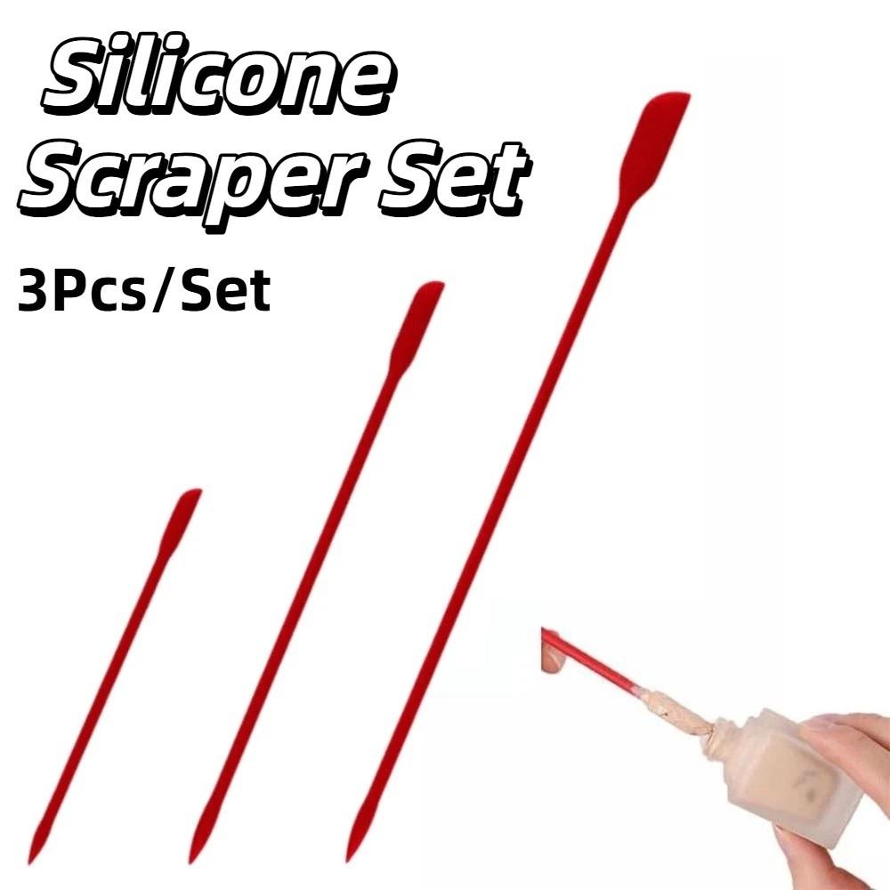3Pcs/Set Heat Resistant Silicone Spatula Tool Multiple Sizes Mini Scraper Tool  Kitchen Utensils