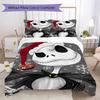 Christmas Jack Skull Prints Bedding, Duvet Cover and Pillowcases, Birthday Gift (1 Duvet Cover + 2 Pillowcases, Pillow Insert Not included)JM009