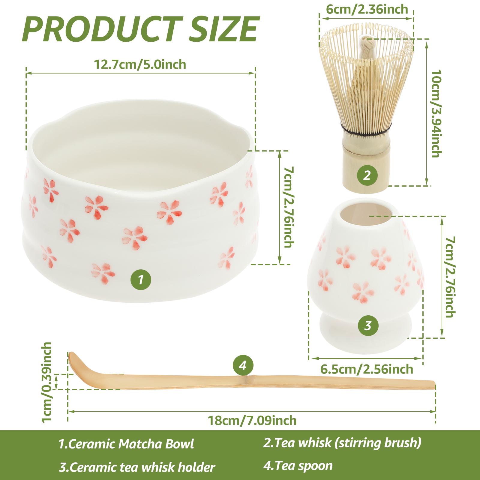 

Набор из 4 предметов для приготовления чая матча Набор венчиков для матча Набор для приготовления чая в японском стиле с ложкой, подставкой для венчика и чашей для дома, для начинающих