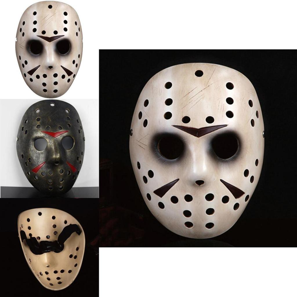 Skrämmande Jason-mask Vintage-stil Hartsansiktsmask För Halloween Och Kostymfester