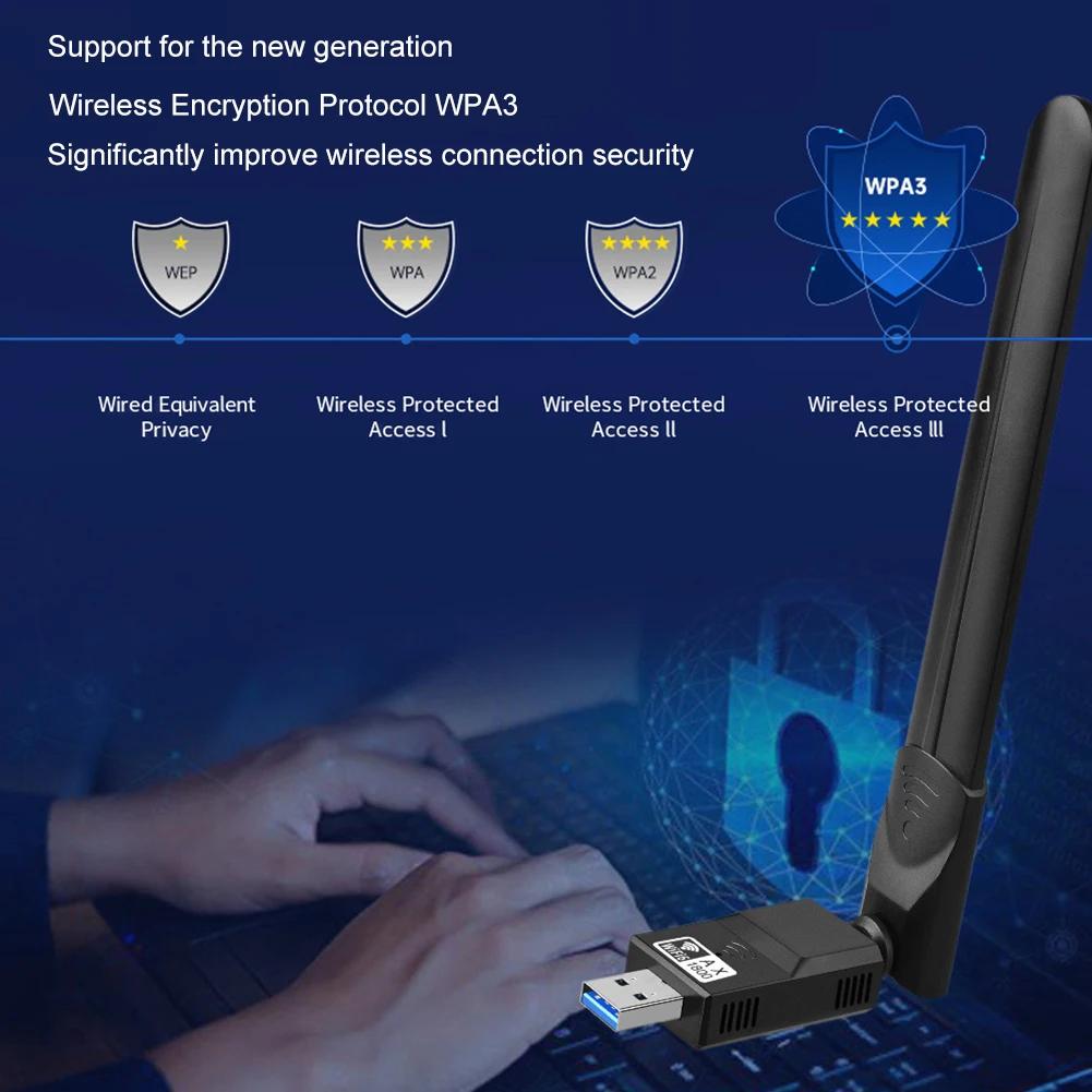 USB 3.0 1800Mbps Wifi Adapter Network Card Receiver Dual Band 5GHz 2.4Ghz 802.11AC Dongle Network Card For Laptop Desktop