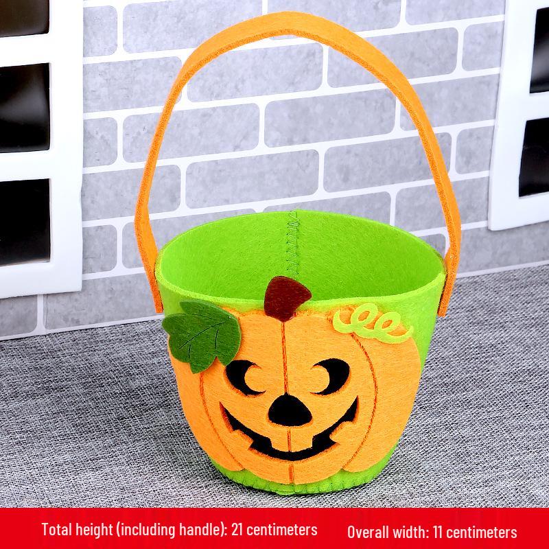 Halloween Pumpkin Trick-or-Treat Children's Handbag - Handmade Small Gift Material Pack